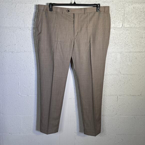 Michael Kors Men's Classic-Fit Stretch Wool-Blend Suit Pants Tan 44x32 $190 - Picture 8 of 10